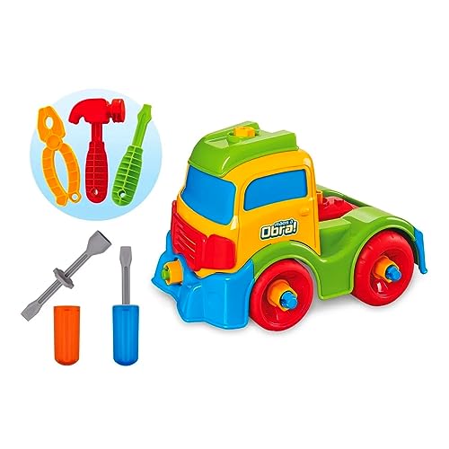 Carrinho Educativo Monta e Desmonta com Ferramentas Caminhão Didático Usual