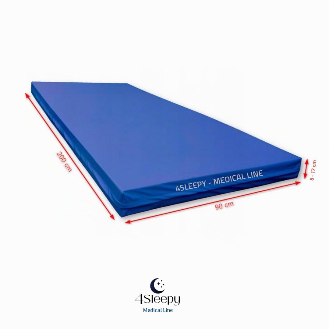 Coprimaterasso impermeabile blu traspirante e lavabile 90 x 200 cm per materassi altezza 12 cm – Made in Europe (90 x 200 x 12)
