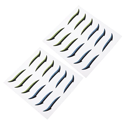 FOMIYES 12 Pares delineador de ojos con purpurina cintas invisibles para párpados pegatinas de ojos maquillaje eye liner maquillaje kit doble párpado pegatinas delineador de ojos pegatinas