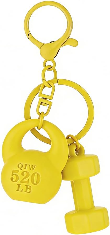 Fitness Dumbbell Kettlebell Keychain Sport Gym Keychain Accessories Purse Backpack Bag Charms Gifts for Women Men