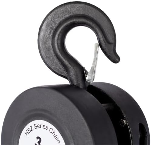 LuckyNote Chain Hoist 4400lbs 2T Capacity 10ft with 2 Heavy Duty Hooks,Manual Chain Hoist Steel Construction (Black)