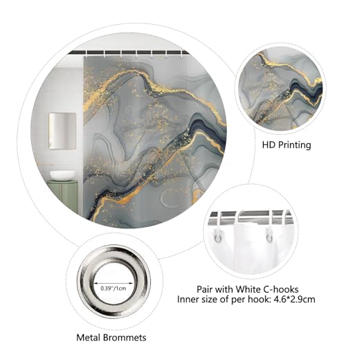 ASDCXZ Shower Curtain Marble 180x180 cm - Image 4