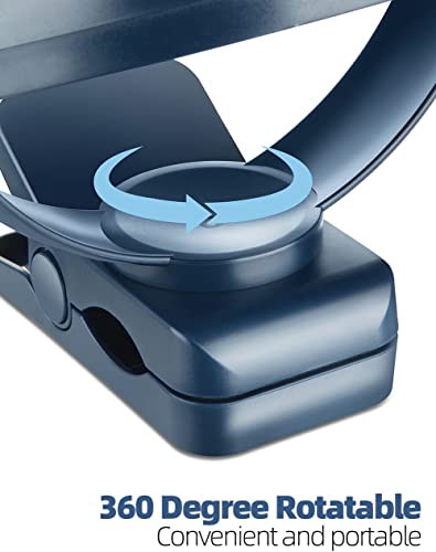 Viniper 6 Inch Usb Clip On Fan, Portable Small Desk Fan : 360° Rotation, 3 Speeds Wind Table Fan, Quiet Powerful For Home,Office (Usb Powered Fan Not Rechargeable) - Blue #TOP5
