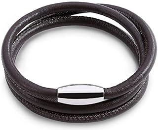 JewelOra OPE-2002 Unisex Brown PU Leather Jewelry Bracelet