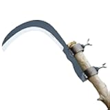 Steel Straw Sickle with Replaceable Wooden Handle Function, Manganese Steel Blade, Handheld Gardening Tools Multipurpose Gardening Weeding Grass Sickle and Farming Portable Safety