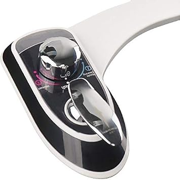 Bathroom Bidet Fresh Water Cold Water only Spray Self Cleaning Dual Nozzle Non-Electric Mechanical Bidet Toilet Restroom Seat Cover Attachment UBI-AMI-630