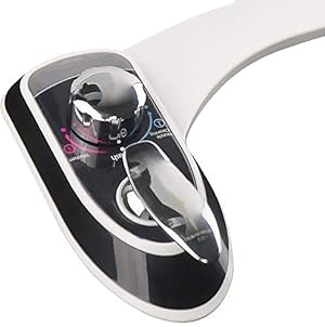 Bathroom Bidet Fresh Water Cold Water only Spray Self Cleaning Dual Nozzle Non-Electric Mechanical Bidet Toilet Restroom Seat
