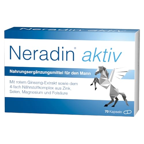 Neradin Aktiv - Mikronährstoffkomplex - mit rotem Ginseng-Extrakt sowie einem nützlichen 4-fach-Nährstoffkomplex aus Zink, Selen, Magnesium und Folsäure - 70 Stück
