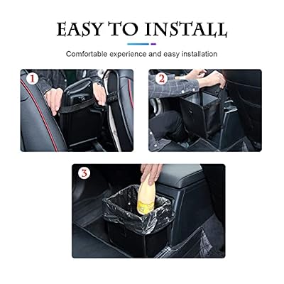 Foldable Trash Can, Hanging Waterproof Leakproof Storage Bag with Large Capacity, Car Interior Accessories (Large)