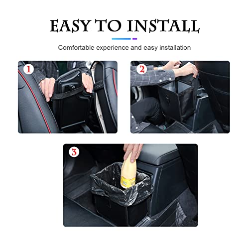 Foldable Trash Can, Hanging Waterproof Leakproof Storage Bag with Large Capacity, Car Interior Accessories (Large) by Fekey&JF - Image 5