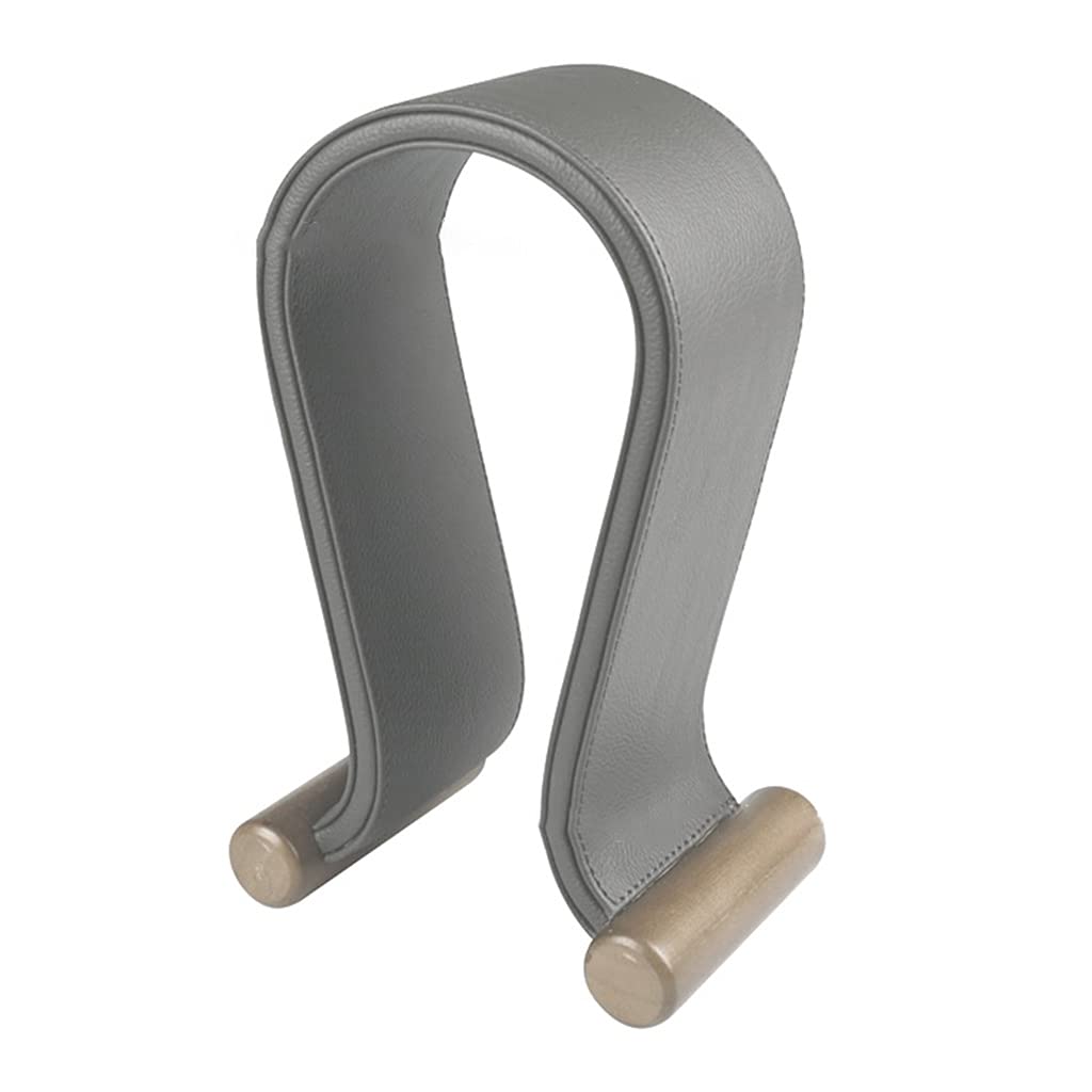 Supporto per cuffie con custodia in pelle per display cuffie grigio Supporto per cuffie Supporto da scrivania per scrivania