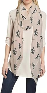 Lina & Lily Dinosaurs Print Women's Scarf Shawl Wrap Lightweight