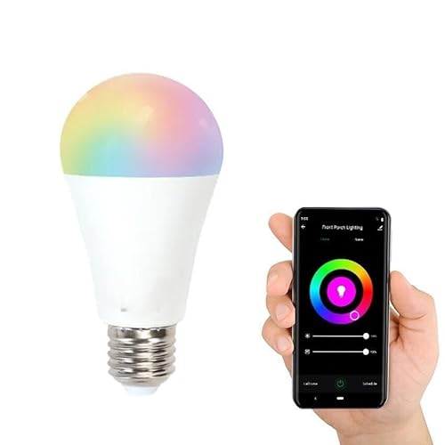 Glowster Lámpara LED inteligente A60 WiFi RGB+CCT, regulable, controlable a distancia, ideal para ambientar espacios y crear atmósferas personalizadas.