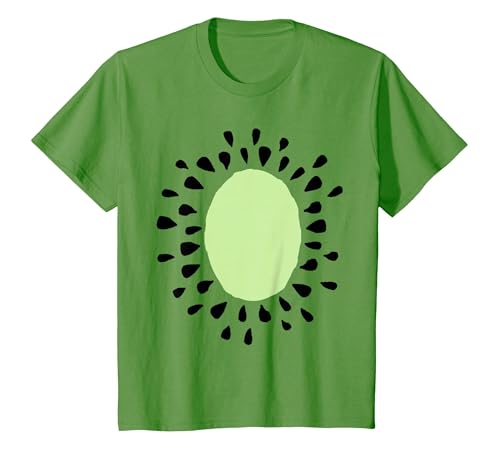 Kiwi Costume Shirt - Cute Cheap Halloween Costume Fruit Tee T-Shirt, Youth, Grass Green, Medium