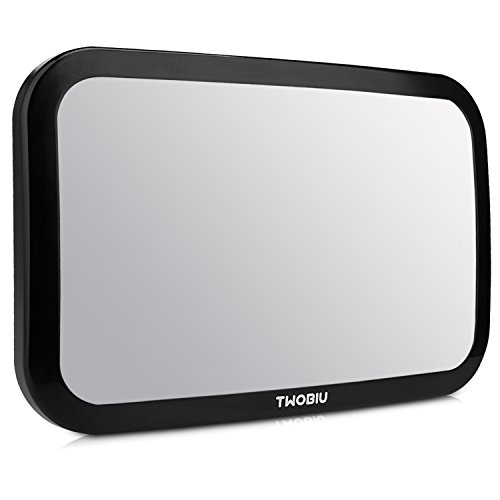 TWOBIU Baby Car Mirror, Rear View Baby Car Seat Mirror Fully Assembled & Adjustable, Crash Tested and Certified for Safety