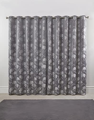 Emma Barclay – Fully Lined Curtains for Bedroom Living Room Jacquard Eyelet Two panel Floral Curtains Blossom Collection (66” x 72” Inch)(Colour) - Image 3