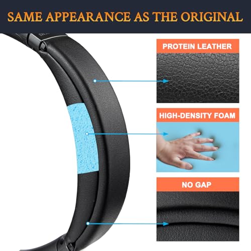 SOULWIT Ohrpolster Polster + Kopfband Stirnband Headband, Ersatz kit für Sony WH-1000XM3 Over-Ear-Kopfhörer, Ersatz Kopfbügel Polster & Ohrpolster Reparaturteil