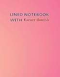Lined Notebook With Corner flourish: Notebook with blank lines and the cute logo for writing and taking notes for teenagers, students, men, women, ... paper, Paperback, Size 8.5