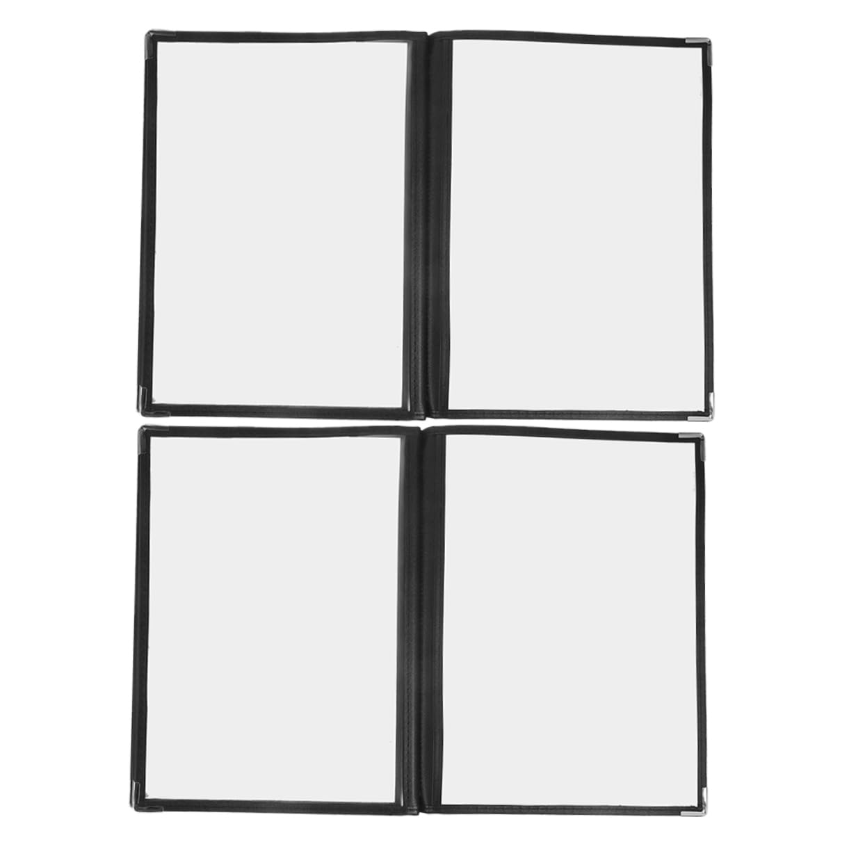2pcs Commercial Menu Covers Menu Holder for Restaurant Page View Books