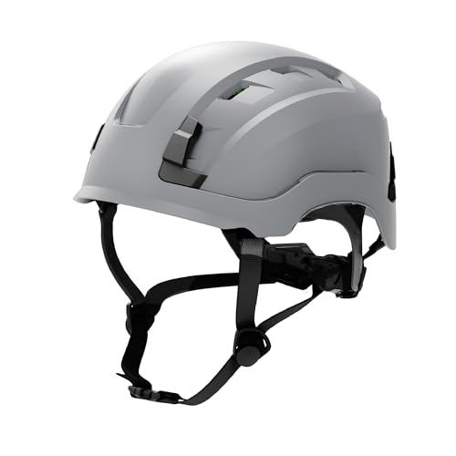 GE Patented Design Safety Helmet Vented, No EPS Foam, Impact Absorbing Technology, Reduces Heat Stress, Adjustable Ratchet System, Hard Hat with Memory Foam Padding, ANSI Type 1 Class C, Gray GH400G