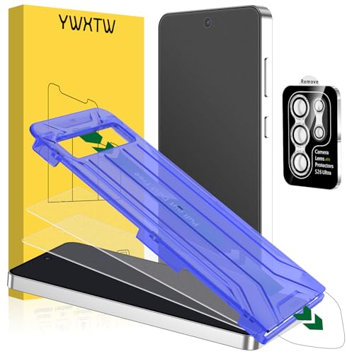 YWXTW 2 Pack Matte Screen Protector for Samsung Galaxy S26 Ultra + 1 Set Camera Lens Protector, [Smooth as Silk] [Fingerprint Unlocking] Anti Glare Anti Fingerprint Tempered Glass Screen