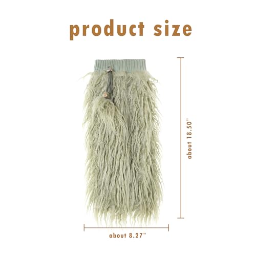 Image of Fur Leg Warmers Furry Faux Fur Winter Leggings Boot Cuffs Toppers for Women