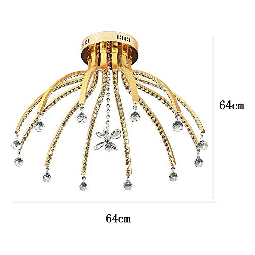 HUAQIMEI Crystal Chandeliers Ceiling Lights, 12-heads Sputnik Chandelier Hanging Lamp for Bedroom Living Room Coffee Shop Lighting And Decoration steampunk buy now online