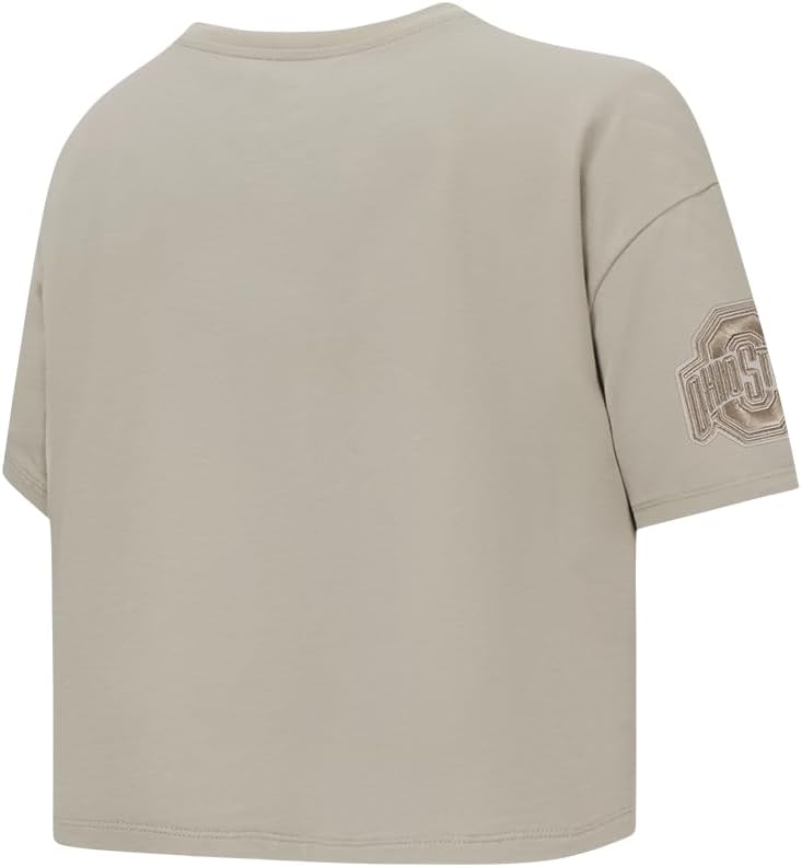 Pro Standard NCAA Womens Womens College Neutral Cotton Short Sleeve Boxy Tee - Image 4