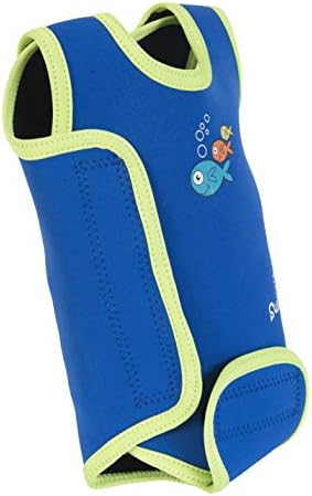 Swimbest Baby Wetsuit (Blue/Lime, 0-6 Months)