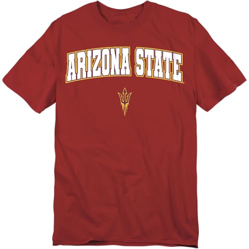 Arizona State University Arch Logo Unisex Adult T Shirt, Garnet, X-Large
