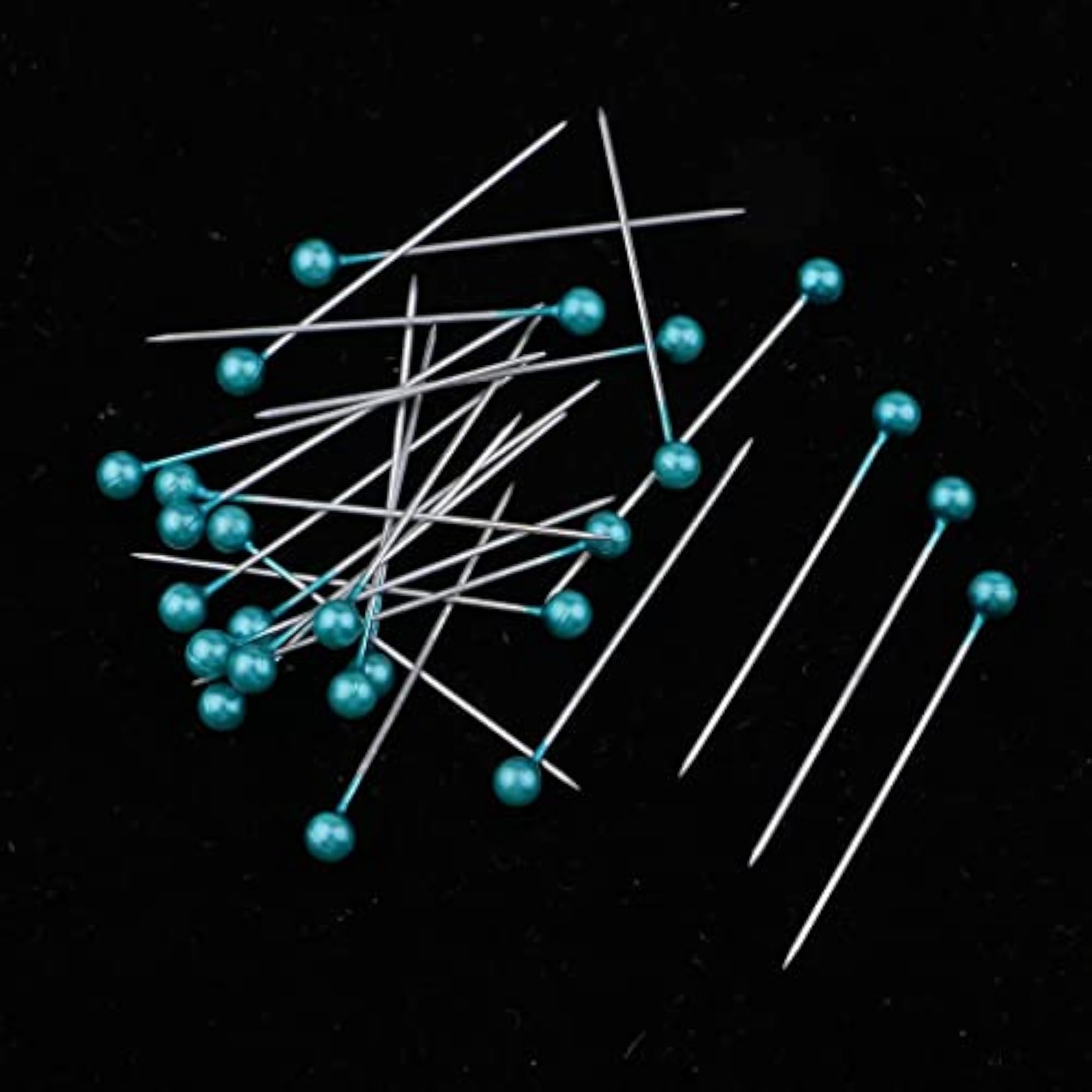 100pcs Multicolor Pearlized Head Pins for DIY Jewelry Components, Azure