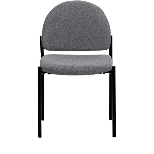 Image of Flash Furniture Tania Comfort Gray Fabric Stackable Steel Side Reception Chair