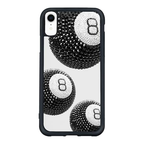 qizjio Disco Ball Phone Case Shockproof Protective 8 Ball Phone Cover for iPhone XR