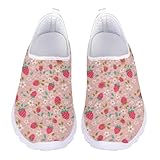 Allhaitong Tenis deportivos Go Walk para mujer, antideslizantes, ligeros, transpirables, informales, para viajes, trabajo, deportes, fresa, 40.5 EU