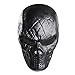 UNOMOR Halloween Tactical Airsoft Mask with Metal Mesh Eyes Protection for Party Costume - Black