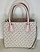 Michael Kors MICHAEL Michael Kors Mercer MD Messenger bundled SM TZ Coinpouch Purse Hook (Signature MK Vanilla/Pink)
