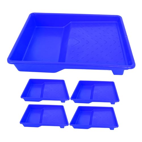 HOMSFOU 5 Pezzi Vassoi per Vernice in Plastica e Resistente Vaschette per Rulli Pittura per Pareti Progetti Te e Ristrutturazioni Casa