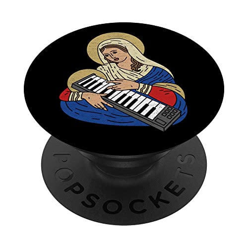 Synth Virgin Mary Analog Producer Techno DJ Techno PopSockets PopGrip Intercambiabile Synth Virgin Mary Analog Producer Techno DJ Techno PopSockets PopGrip Intercambiabile