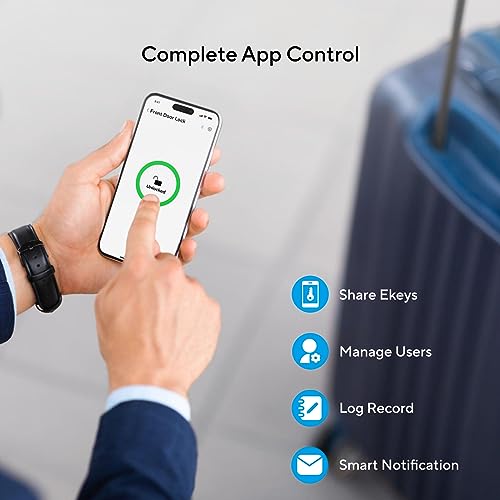 ULTRALOQ U-Bolt Pro Smart Lock, 7-in-1 Keyless Entry Door Lock with Fingerprint ID, App and Keypad, Smart Door Lock, Smart Deadbolt, Smart Locks for Front Door, Smart Deadbolt, IP65 Waterproof - Thumbnail 4