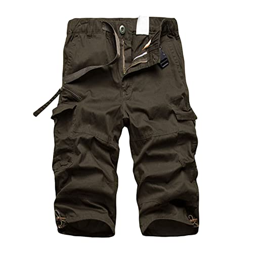 Pantalones cortos Capri cargo para hombre en algodón miniatura 1