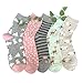 Produktbild Frauen Cute Cartoon Socken, Stillshine - Casual Baumwolle Tier Muster Crew Neuheit Mädchen Socken 5 Paar Pack (Stil 4)