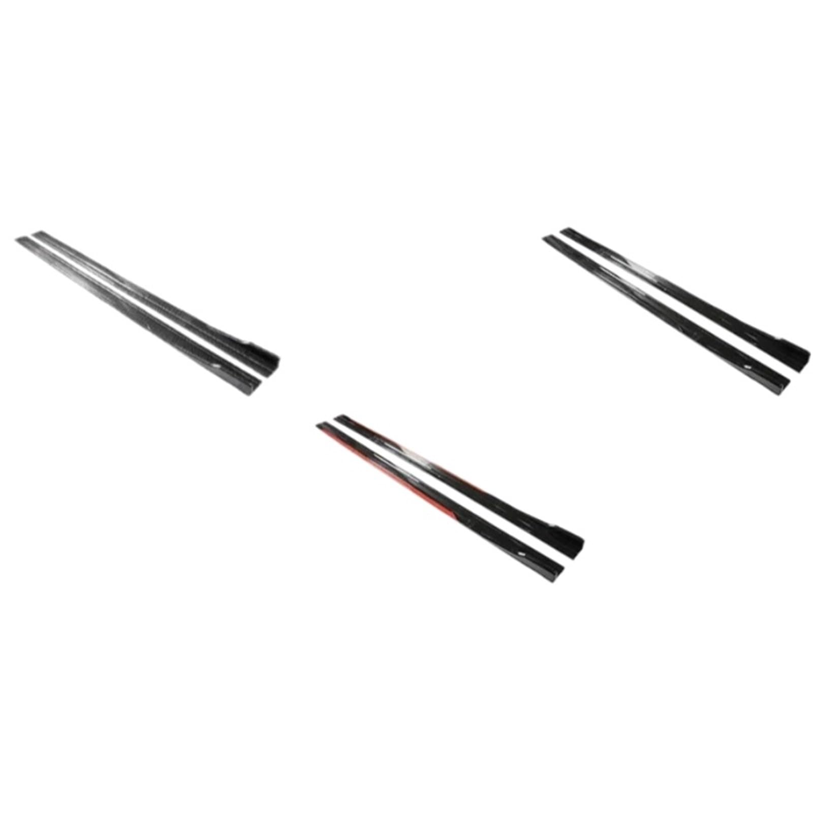 Gorąca sprzedaż boczna dokładka samochodu regulowany zderzak z włókna węglowego zmodyfikowane przedłużenie Rocker Plate Lip kompatybilny z Kia Ford Mazda BMW(New Reddish Black2)