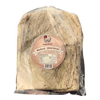 Authentic Albasha Handmade Markook Bread - Shrak Bread for Wraps and Dips, 100% Natural