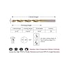 20PCS, 3/16, Titanium Coated Drill Bits