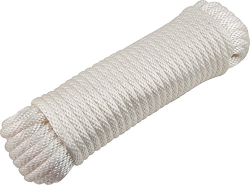 Image of KingCord | 100 ft x 3 /8-in Smooth Braid Nylon Rope, 280 lb Capacity, White