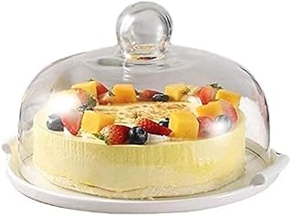 Cake Dome Restaurant Coffee Shop Serving Tableware Multifunction Pastry Fruit Display Tray Cake Stands (Size : 232315CM) (26 * 26 * 17CM)