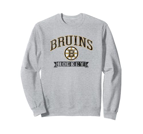 Boston Bruins Vintage Hockey Gray Officially Licensed Sweatshirt