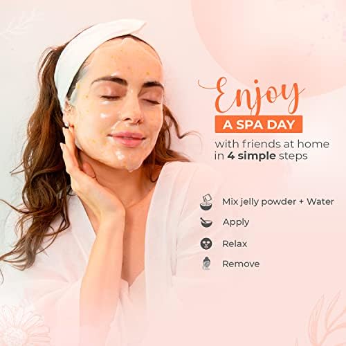 BRÜUN Peel-Off Egyptian Rose Jelly Mask for Face Care  A 23 fl oz Rubber Mask Jar for 30 to 35 Treatments  A Skin Care Moisturizing Gel Mask of Spa Set for Men, Women and Adults