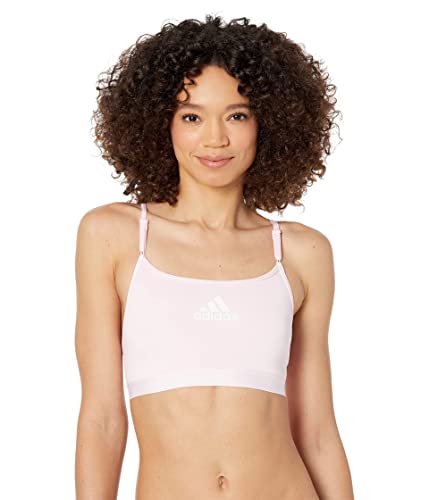 Image of adidas Women's Training Light Support Good Level Bra Sports, Sheer, Clear Pink, DD