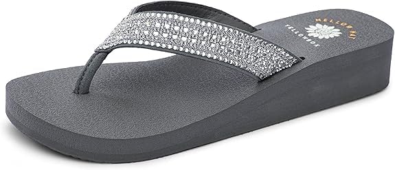 Yellow Box Women's Cressida Wedge Sandal, Round Toe, 1.25 Inch Heel, 0.5 Inch Platform, Comfortable Flip-Flop2